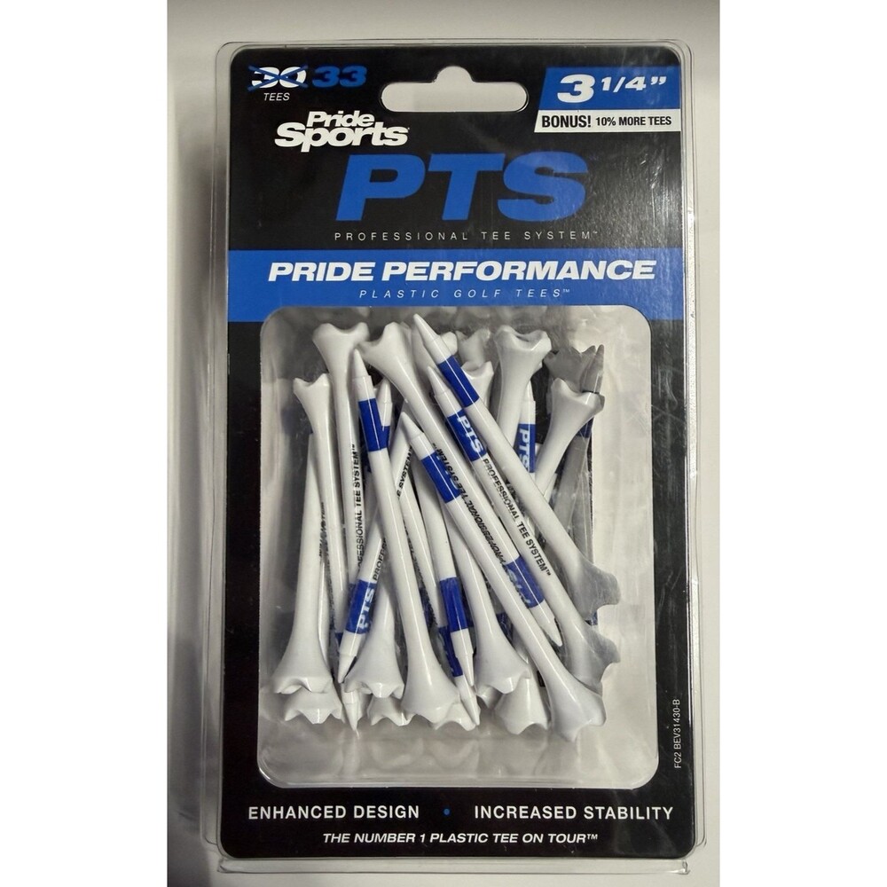 Pride Performance Professional Tee System Plastic Golf Tees 3-1/4 In Plastic NEW